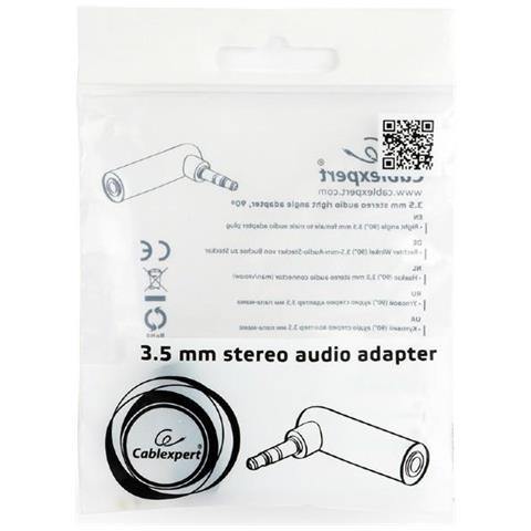 Adattatore Audio Stereo Da 3,5 Mm Ad Angolo Retto A-3.5m-3.5fl - Foto 2