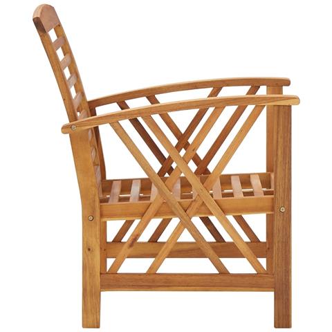 Set Divani da Giardino 4 pz in Legno Massello di Acacia - Foto 10