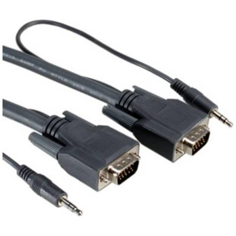 Cavo Combo Vga 15 Poli + Audio, Maschio / Maschio, Mt. 5 - Foto 2