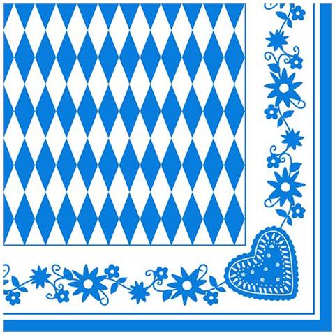 84489 tovagliolo di carta Carta velina Blu, Bianco 50 pz - Foto 1