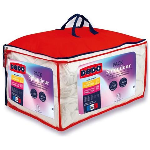 Pacco Piumino 220 X 240 Cm + 2 Cuscini 60 X 60 Cm - Splendour - Imbottitura 100% Poliestere Fcs 300 G / m² - Bianco - Foto 1