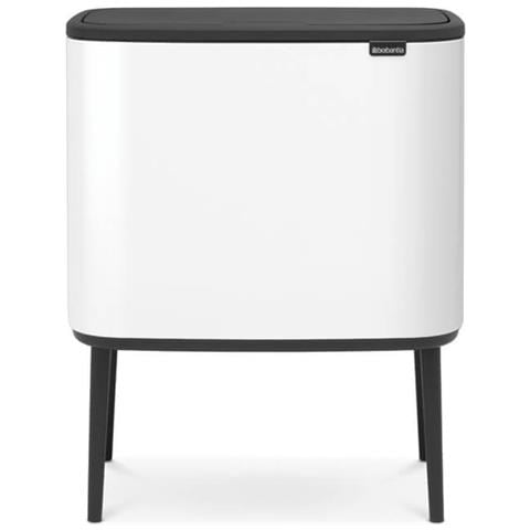 313509 bidone per la spazzatura 36 L Rettangolare Plastica Bianco - Foto 1