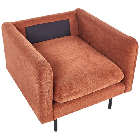 Poltrona Tessuto Marrone Dorato Vinterbro - Foto 8