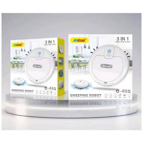 Robot 3 In 1 Spazzante Ricaricabile 3000w Pulizia Rotondo Per Stanze Casa Q-65s - Foto 2