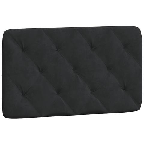 Cuscino Testiera Nero 90 Cm In Velluto - Foto 1
