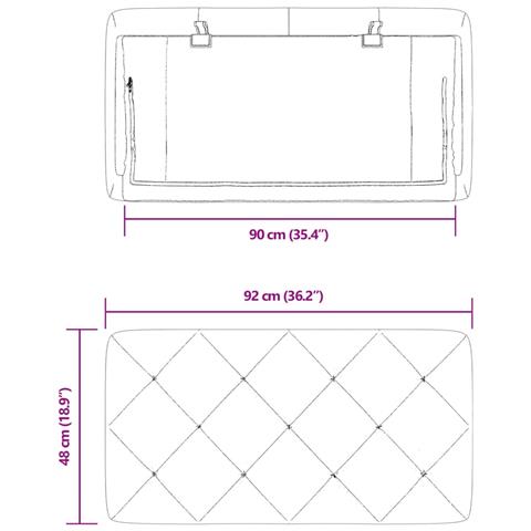 Cuscino Testiera Nero 90 Cm In Velluto - Foto 9