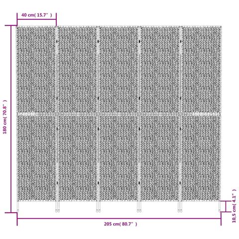 Divisorio Per Ambienti 5 Pannelli 205x180 Cm Giacinto D'acqua - Foto 8