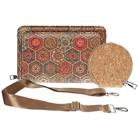 Pochette In Sughero, Collezione Corkinspire, Chiusura A Zip - Foto 1