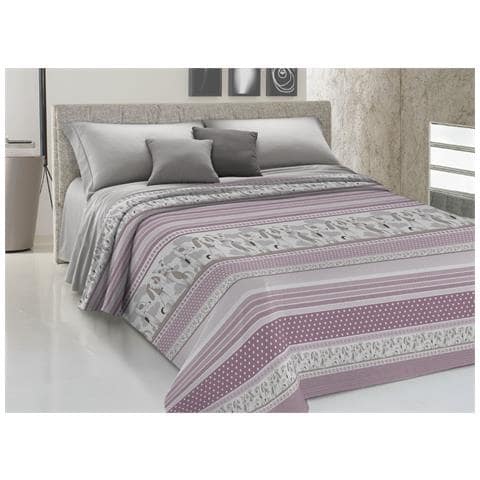 Copriletto Piquet Primavera Estate 100% Cotone Disegno Bau Bau Singolo Rosa - Foto 1