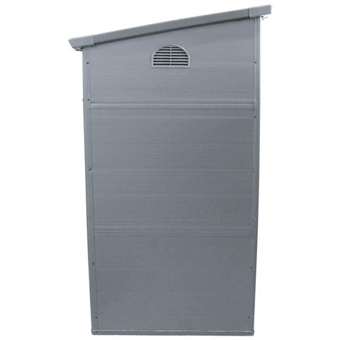 Casetta Cottage Monofalda Da Giardino Porta Attrezzi In Resina Effetto Legno Chamonix Grigio Chiaro - Foto 2