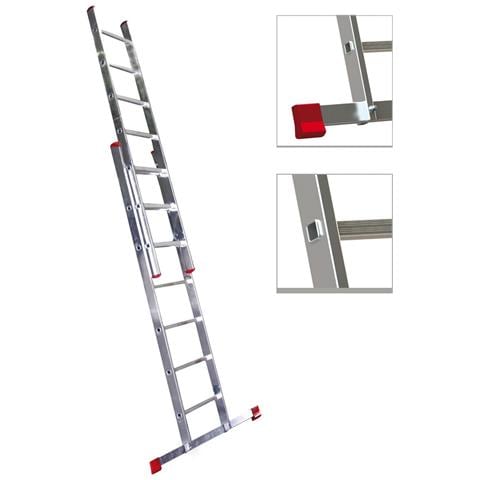 Scala Regolabile Step Up Duplici In Alluminio Con Sistema Ad Incastro - 2x14 Gradini - Foto 1
