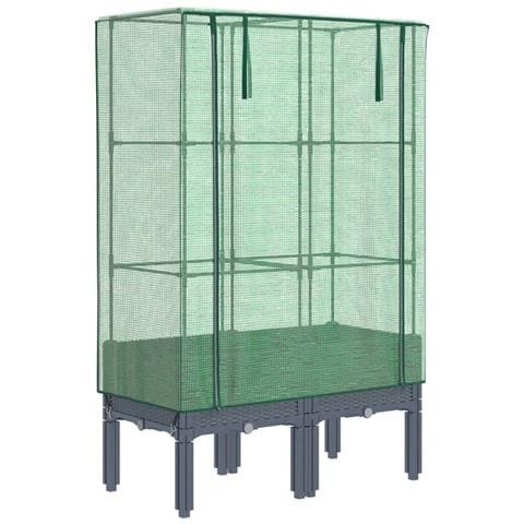 Letto Rialzato Con Copertura Serra Effetto Rattan 80x40x140 Cm - Foto 2