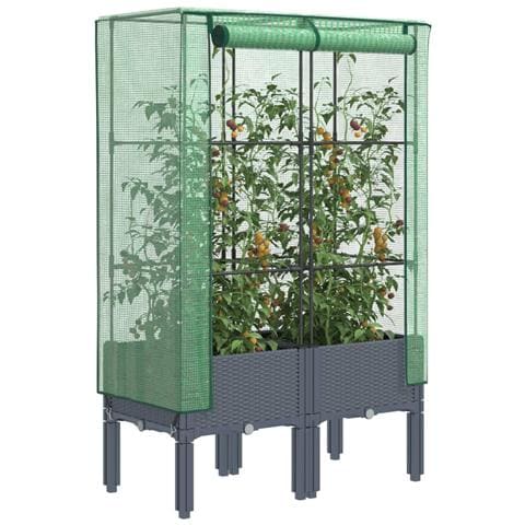 Letto Rialzato Con Copertura Serra Effetto Rattan 80x40x140 Cm - Foto 1