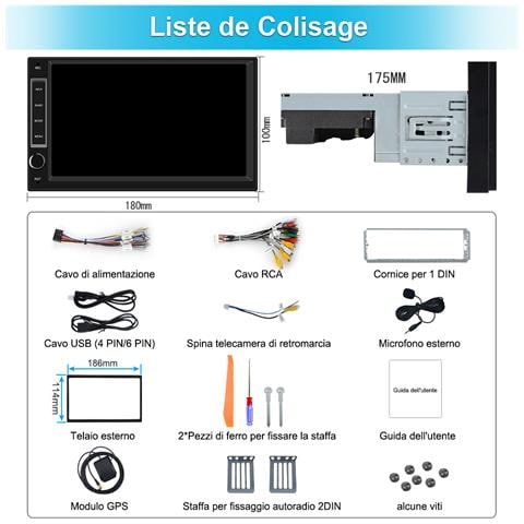 Universal Autoradio 1 Din Bluetooth Android 13 Car Radio Carplay Android Auto - Foto 7