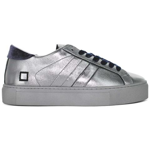 Mezze Scarpe Italiane Da Donna In Pelle Lucida Argento 37 - Foto 2