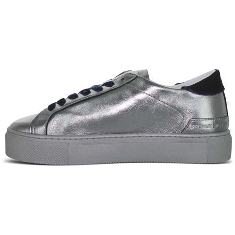 Mezze Scarpe Italiane Da Donna In Pelle Lucida Argento 37 - Foto 3