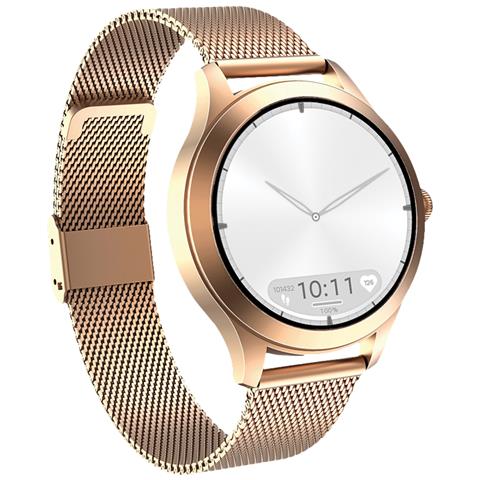 Fw44 2 Orologio Connesso Ip68 Con Cinturino A Maglia Milanese, Oro - Foto 1