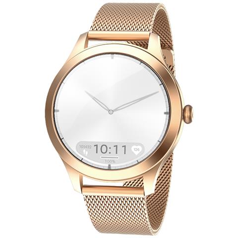 Fw44 2 Orologio Connesso Ip68 Con Cinturino A Maglia Milanese, Oro - Foto 2