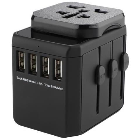 MC-TRAVELADAPTER2 presa elettrica Nero - Foto 1