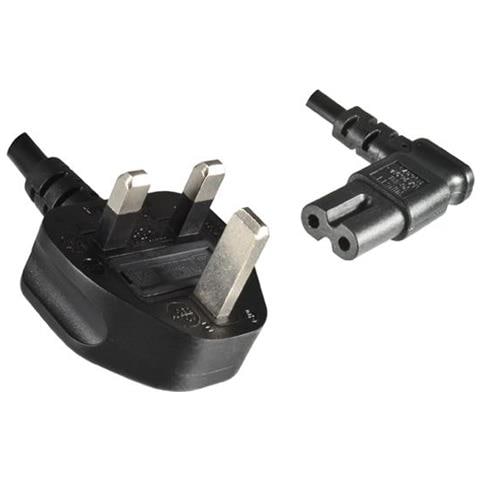 Dinic Cb-8-uk-l Cavo Di Alimentazione Nero 1,8 M Spina Di Alimentazione Di Tipo G Accoppiatore C7 - Foto 1