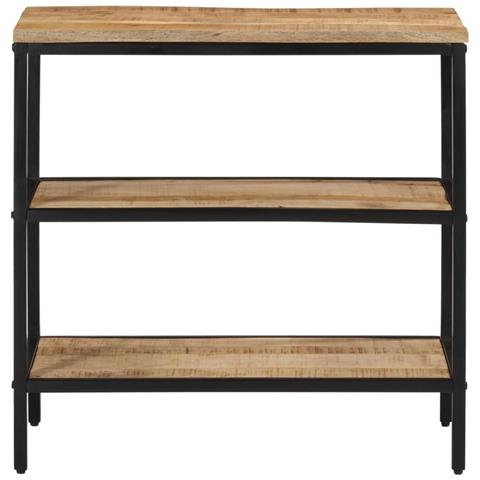 Tavolo Consolle 70x35x70 Cm In Legno Massello Di Mango Grezzo - Foto 1