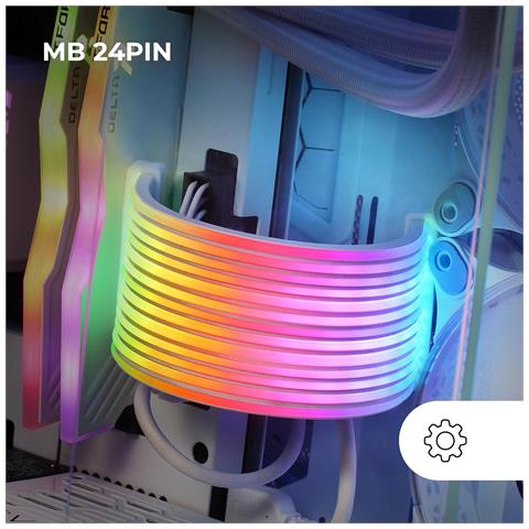 MCA-24X Cavo PSU ARGB 24PIN Bianco - Foto 6