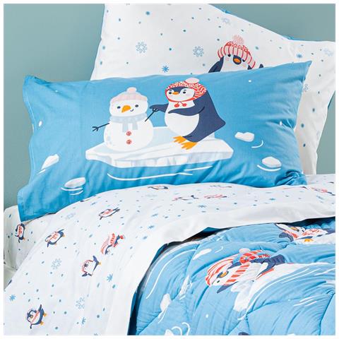 Completo Lenzuola Kids Pinguini In Cotone Colore Neutro Misura Singolo - Foto 1