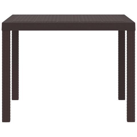 Tavolo da Giardino Marrone 100x100x73 cm in Polyrattan - Foto 2
