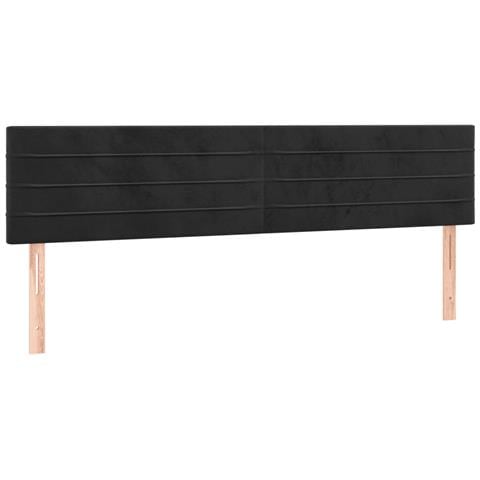 Letto a Molle con Materasso e LED Nero 120x190 cm in Velluto - Foto 9