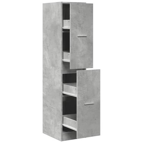 Armadietto da Farmacia Grigio Cemento 30x41x144,5 cm Truciolato - Foto 1