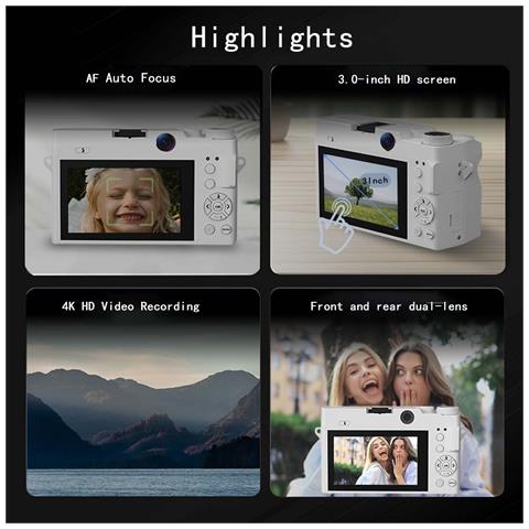 Fotocamera Digitale Mirrorless Entry-level 75mp 4k Con Wifi Black - Foto 2