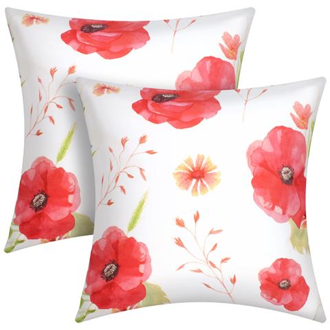 Set Di 2 Copricuscini 40x40 Cm Design Papavero - Foto 2