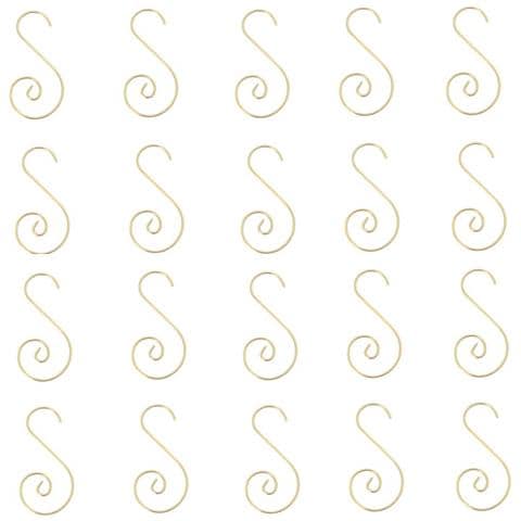 Set Di 20 Ganci A S Per Decorazioni, Ideali Per Ornamenti Natalizi E Festivi Gold - Foto 1