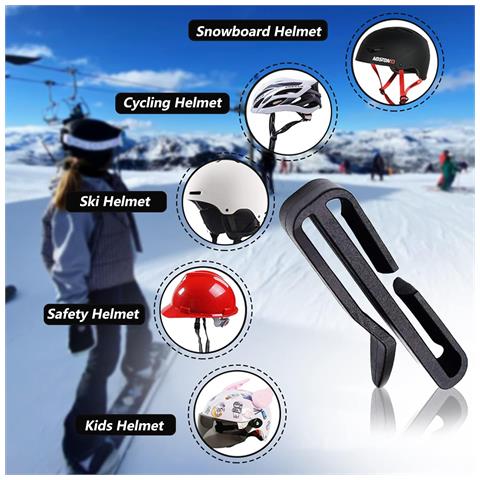 Clip Ganci Supporti Per Maschera Da Casco Da Sci Set 12 Pezzi - Foto 2