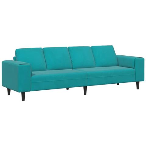 Set di divani Turchese Velluto - Foto 1