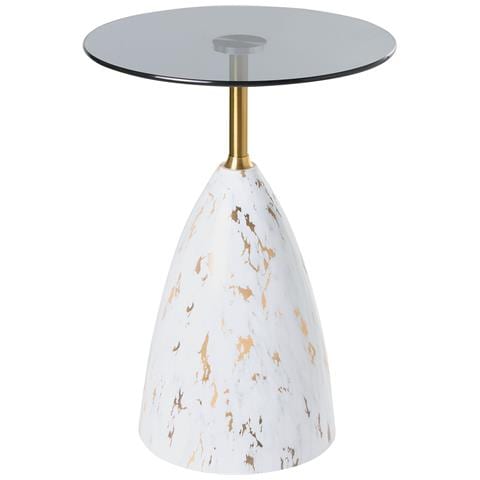 Tavolino Wabby Vetro Temperato Marmo Bianco - Foto 2