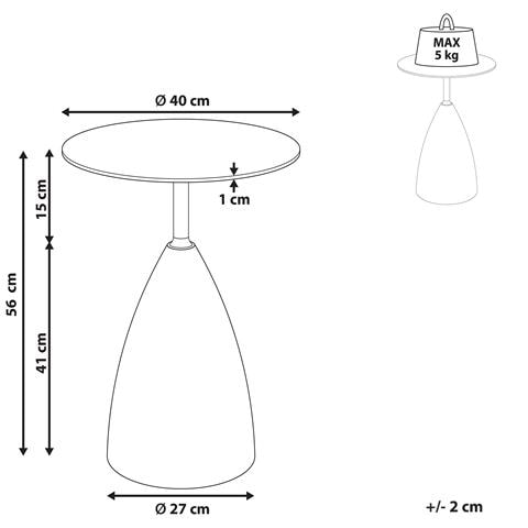 Tavolino Wabby Vetro Temperato Marmo Bianco - Foto 5