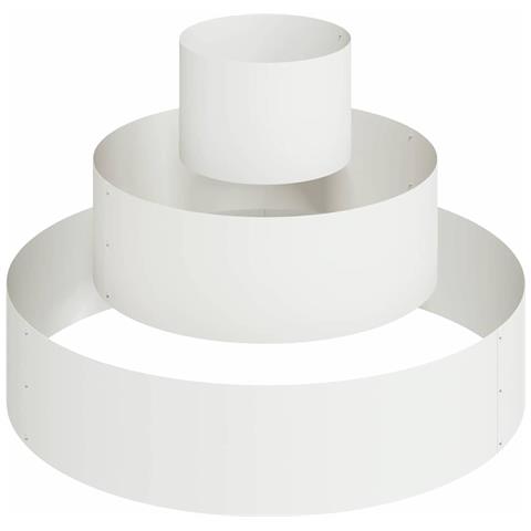 Vaso da giardino Bianco 90 x 90 x 20 cm Acciaio - Foto 1