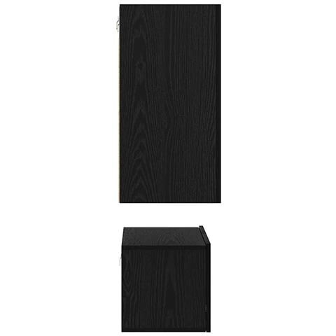 Set mobile TV 3 pcs Rovere nero 60 x 30 x 30 cm - Foto 9
