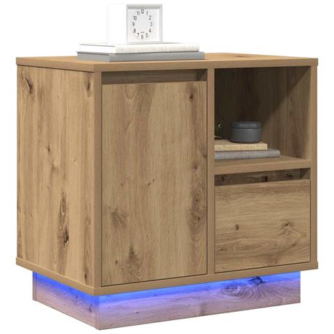 Armadio da Notte 2 pcs rovere artigianale 50 x 34.5 x 50 cm. - Foto 2