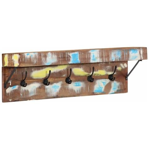 Appendiabiti Marrone 73 x 19 x 23 cm Legno massello di recupero - Foto 1