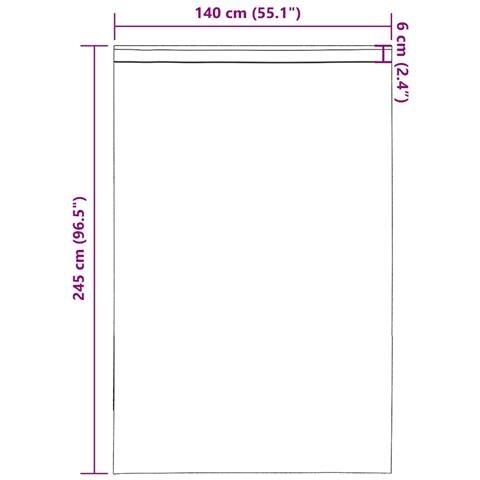 Tende in Voile con Tasche per Aste 2 pz Rosa Chiaro - Foto 9