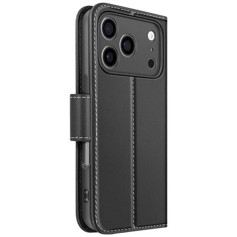 Custodia A Portafoglio Per Iphone 17 Pro Max In Pelle Premium Con Funzione Stand - Foto 1