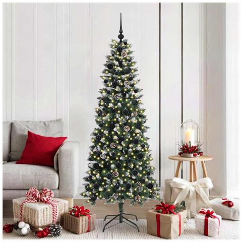 Albero di Natale artificiale con 300 LED Verde 180 cm - Foto 2