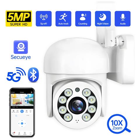 Mini Telecamera Ptz Wifi Da 5mp 1.5 Pollici - Sicurezza Esterna Compatibile Con App Icsee 32 - Foto 1