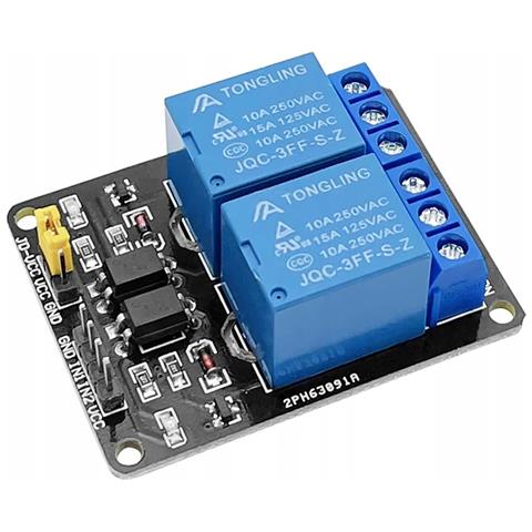 Modulo Relè A 2 Canali 12v - Compatibile Con Arduino | Isolamento Ottico, Spdt, 10a | Automazione E Robotica, Design Compatto - Foto 2
