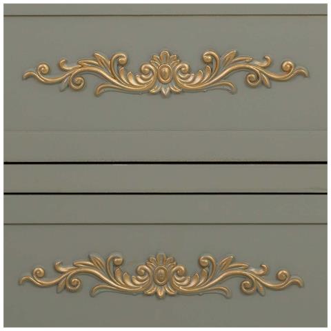 Cassettiera In Legno Con 3 Cassetti Verdi, 90x42x76h Cm - Foto 8
