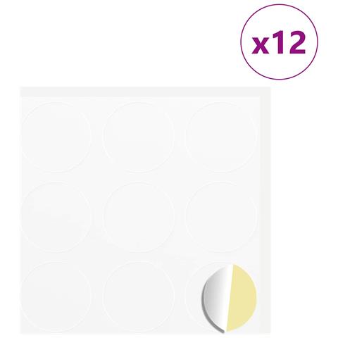 Adesivo 12 pcs Bianco Ø 20 x 0,5 mm Carta - Foto 1