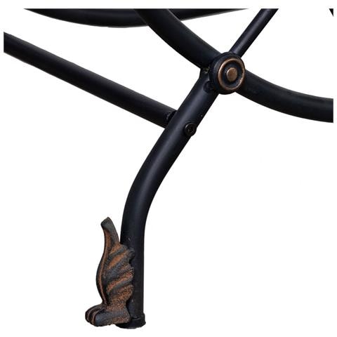 Console In Metallo Invecchiato Nero 144x40x79 - Foto 7