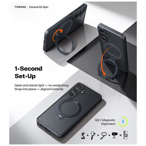 Cover per Galaxy S26+ - TPU+PC, Con Soporte - Foto 4